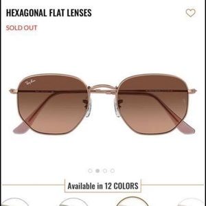 Raybans hexagonal flat lenses NEW
